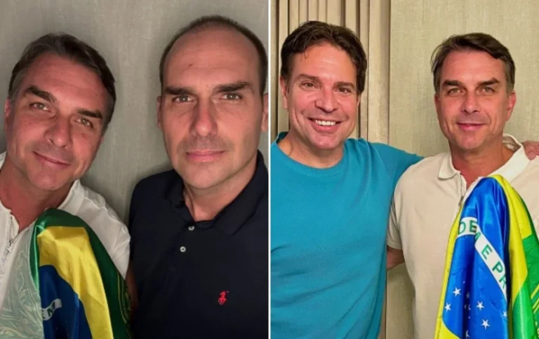 Flávio Bolsonaro, Eduardo e Ramagem se reúnem nos EUA após senador descumprir ordem judicial e fugir do Brasil
