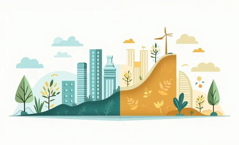 Gráfico ilustrativo de LCI e LCA, com ícones representando edificações e agricultura.