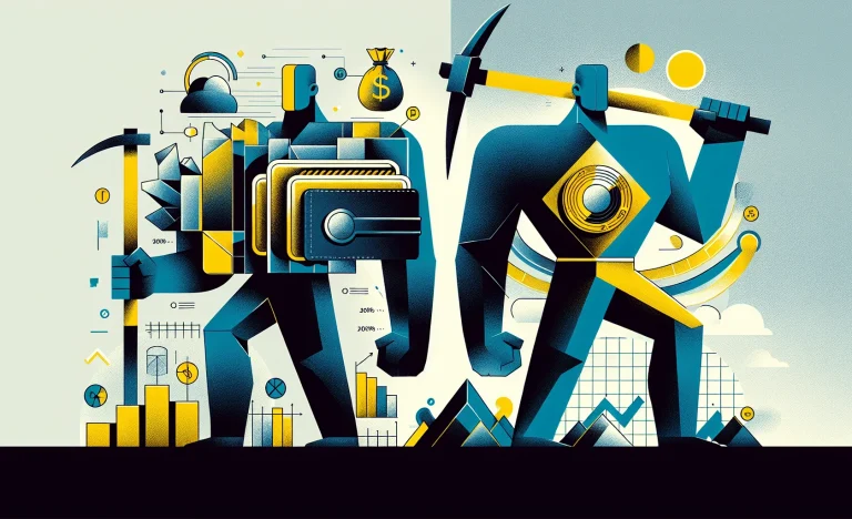 Ilustração de gigantes da economia brasileira, Vale Banco Brasil gigantes, com gráficos e símbolos econômicos ao fundo