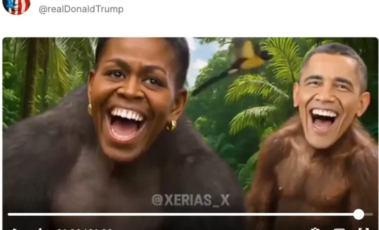 Trump Recusa Pedido de Desculpas por Vídeo Racista com Obama, Chama de “Paródia” e Culpa Erro